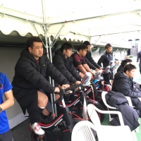 早稲田大学ラグビーのワットバイク活用術　～試合会場で～